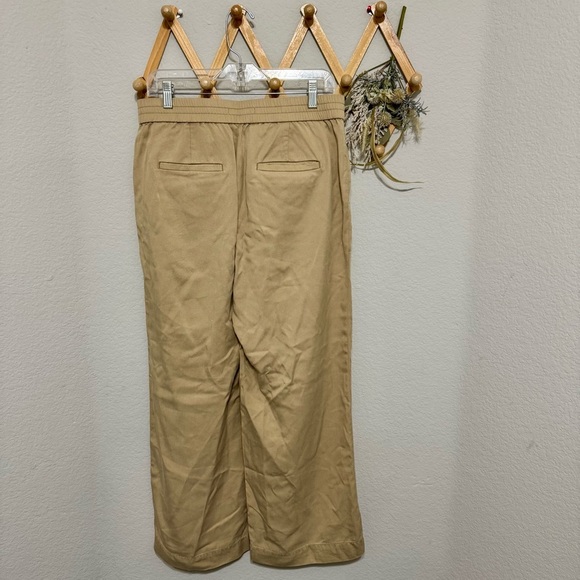 Loft Tan Beige Patch Pocket Wide Leg Pants Size 10 - Picture 4 of 10